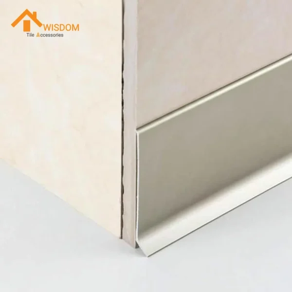6063 Aluminium Shadowline Skirting Brushed Silver 2.5M