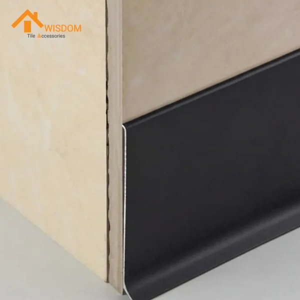 6063 Aluminium Shadowline Skirting Brushed Silver 2.5M