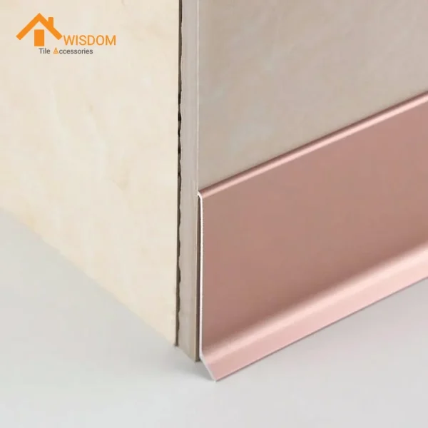 6063 Aluminium Shadowline Skirting Brushed Silver 2.5M