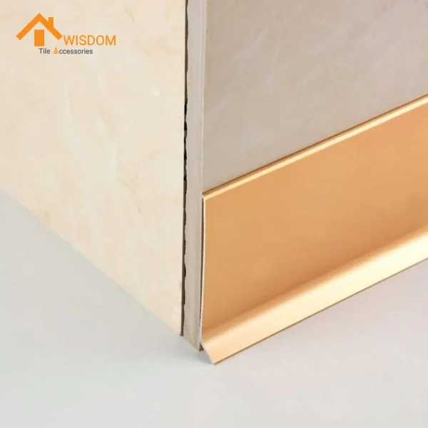 6063 Aluminium Shadowline Skirting Brushed Silver 2.5M