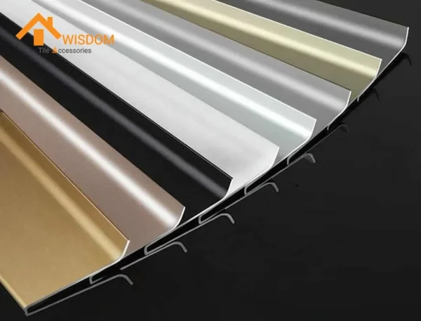 6063 Aluminium Skirting Board Brushed Silver 2.5M