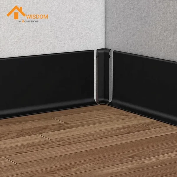 6063 Aluminium Skirting Boards Brushed Silver 2.5M
