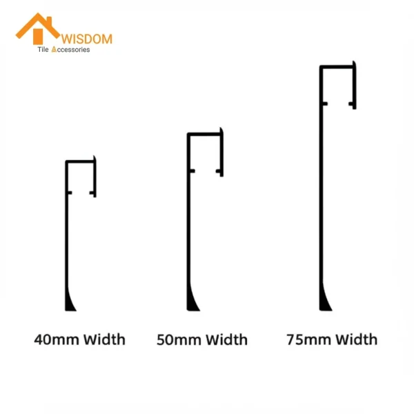 6063 Aluminium Skirting Trim Brushed Silver 2.5M