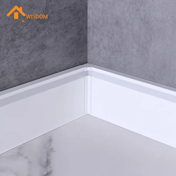 6063 Aluminum Baseboard Canada Style Brushed Silver 2.5M