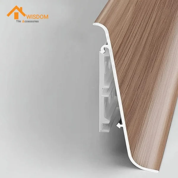 6063 Aluminum Cove Baseboard Brushed Silver 4" 5" 6" 8