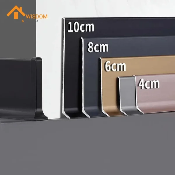 6063 Aluminum LED Baseboard Brushed Silver 2.5M