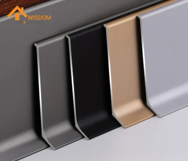 6063 Aluminum Plate Baseboard Brushed Silver 2.5M