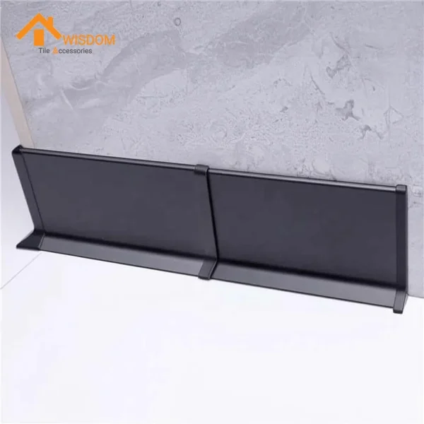6063 Baseboard Aluminum Brushed Silver/Black 2.5M