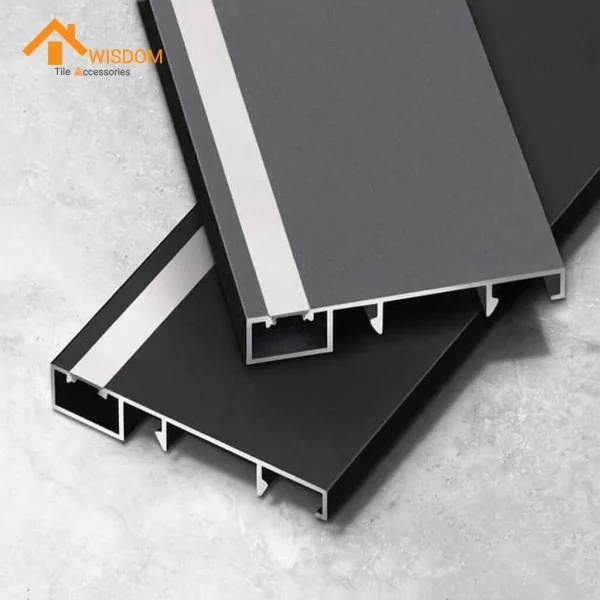 6063 Black Aluminium Skirting Board 50mm Matte/Satin 2.5M