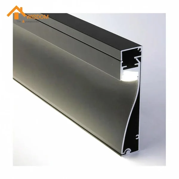 6063 Black Aluminium Skirting Brushed/Satin 2.5M
