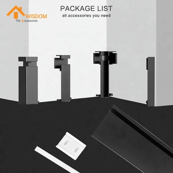 6063 Black Aluminum Baseboard 2.5M Matte Anodized