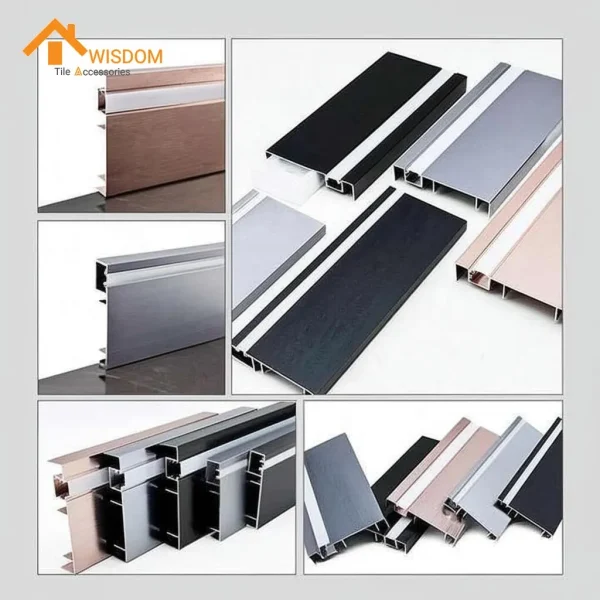 6063 Black Aluminum Baseboard 2.5M Matte Anodized