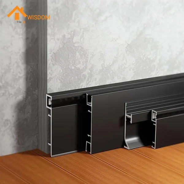 6063 Cast Aluminum Baseboard Brushed Silver 2.5M
