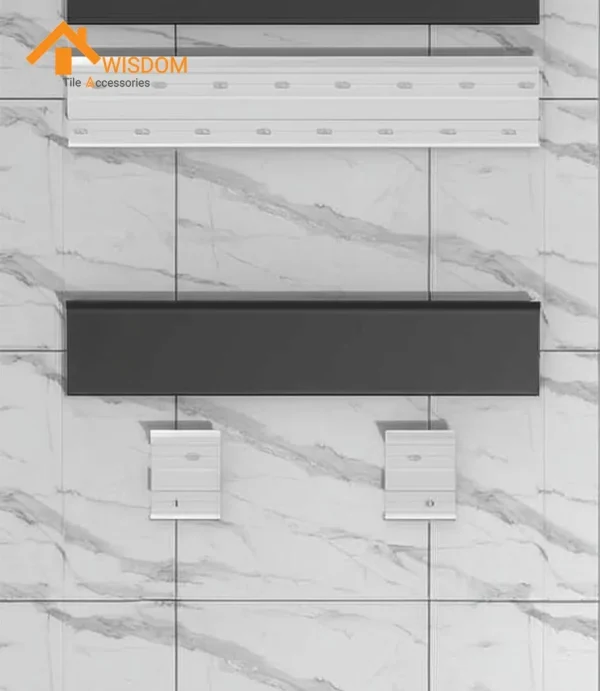 6063 Cove Baseboard Aluminum Brushed Silver/Black 2.5M