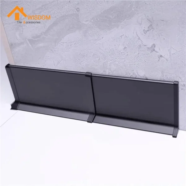 6063 Modern Aluminum Baseboard Brushed Silver 2.5M