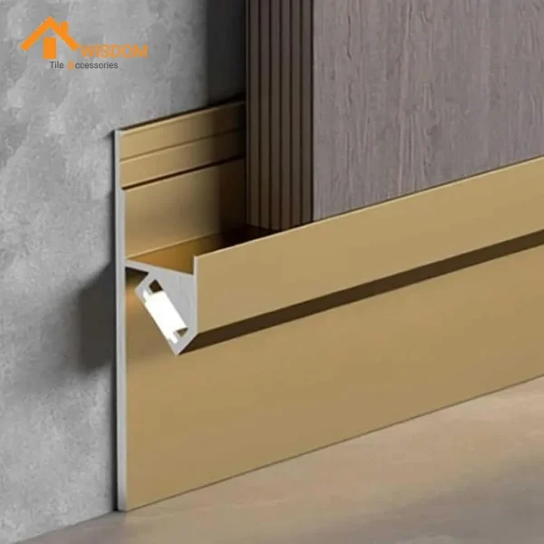 75mm Aluminium Skirting 6063 Brushed Silver/Black/White ANOD.