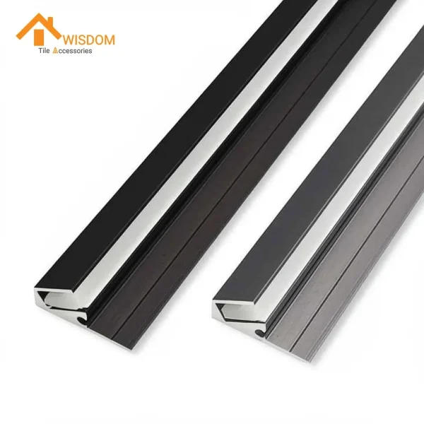 80mm Aluminium Skirting 6063 Brushed Silver/Black 2.5M