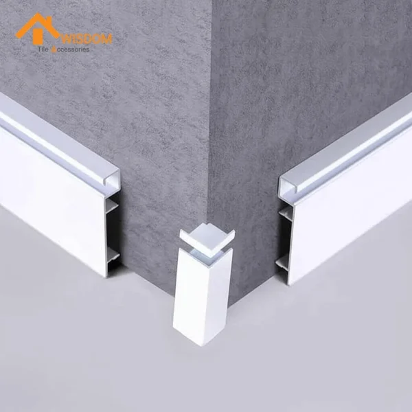 Aluminum Diamond Plate Baseboard 6063 Brushed Silver 3M
