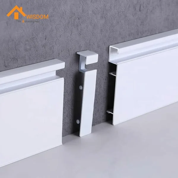 Aluminum Diamond Plate Baseboard 6063 Brushed Silver 3M