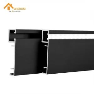 Black Aluminium Skirting 6063 Anodized 25mm 2.5M