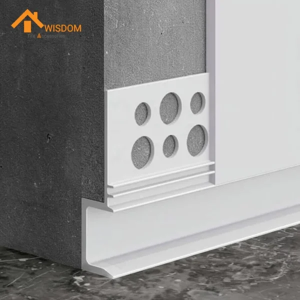 Brushed Aluminium Skirting Boards 6063 Silver 2.4M Brushed Finish