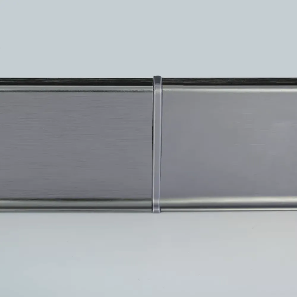 Case 100mm Aluminium Skirting Price 6063 Brushed SilverBlack 2.5M 002