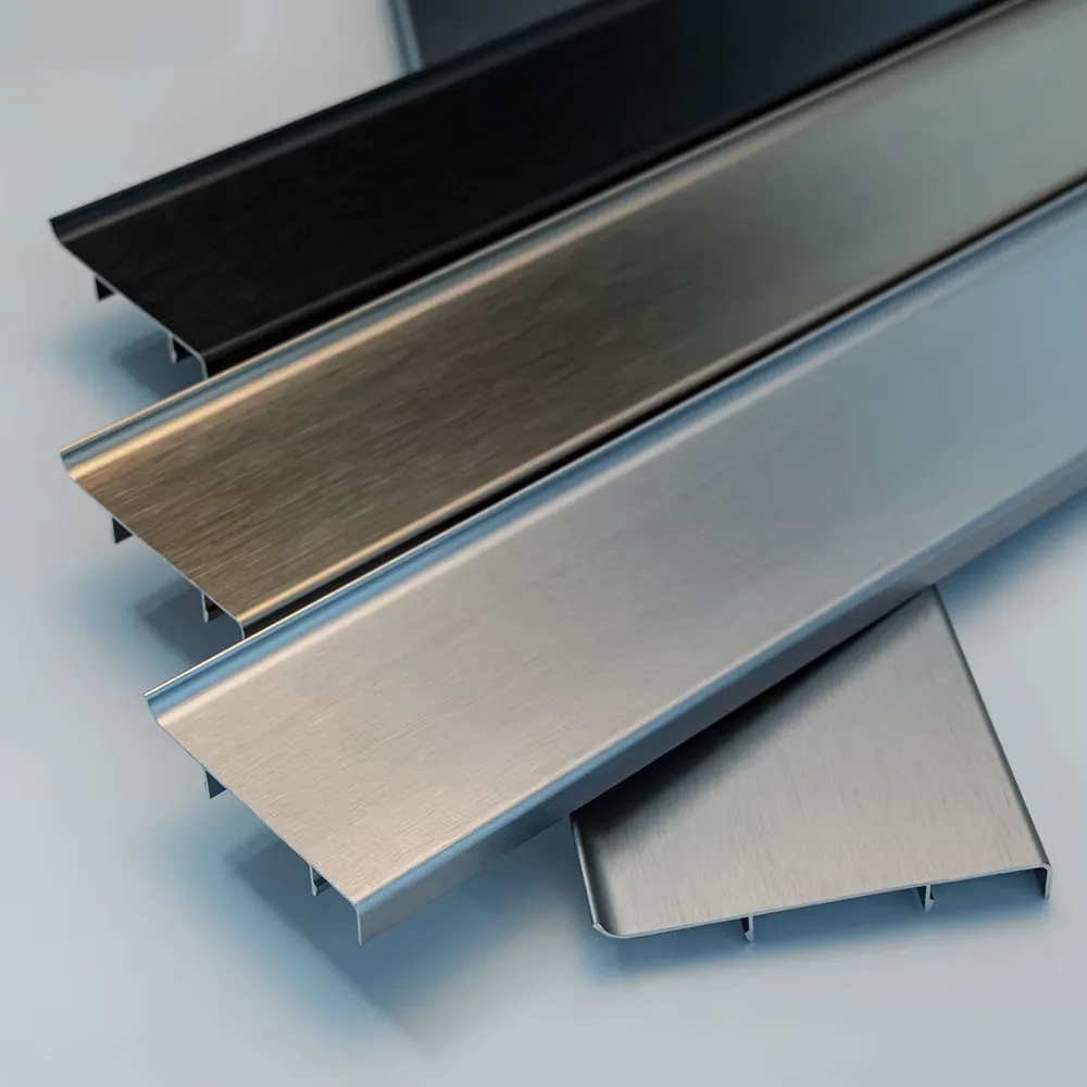 Case 100mm Aluminium Skirting Price 6063 Brushed SilverBlack 2.5M 006