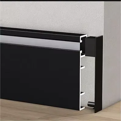 Case 150mm Aluminium Skirting 6063 Brushed SilverBlackWhite 003
