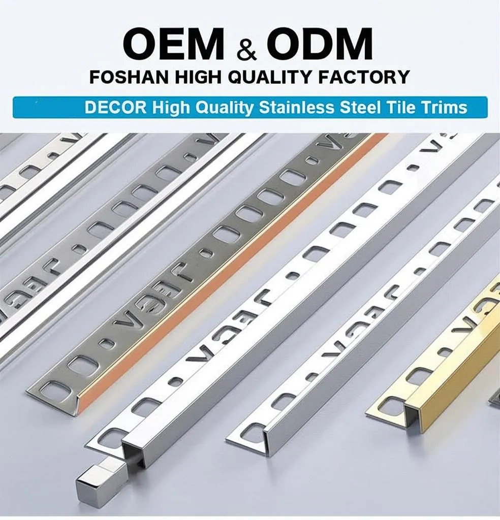 Case 304 Stainless Steel Tile Trim Brushed 2.5M Silver 8mm 002