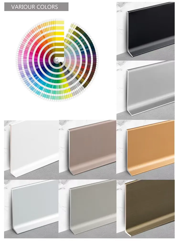 Case 6063 Aluminium Cove Skirting Brushed Silver 2.5M 009