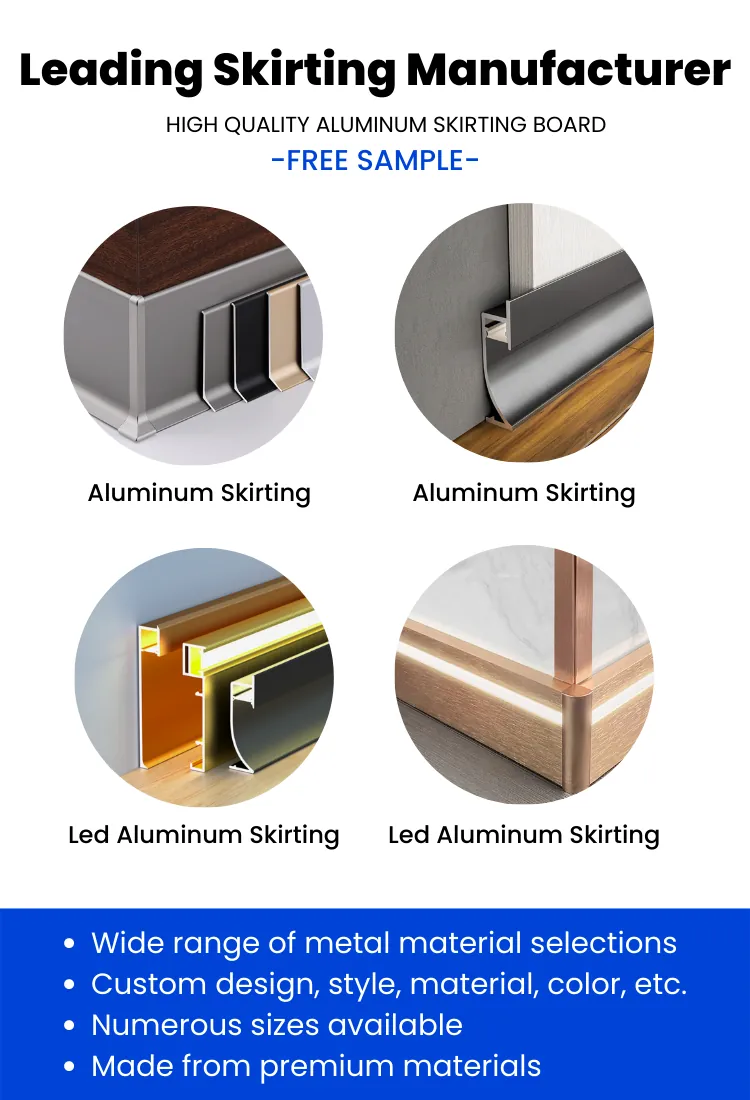Case 6063 Aluminium Kitchen Skirting Brushed Silver 2.5M 001