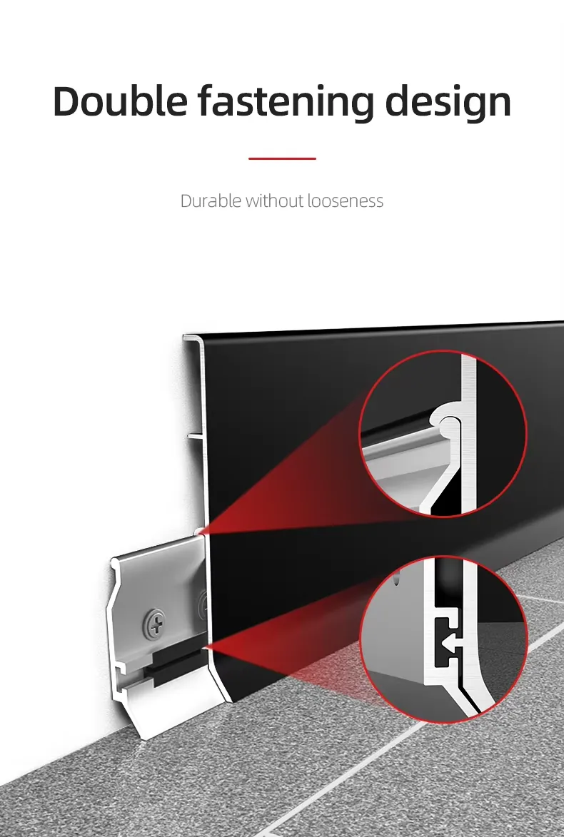 6063 Aluminium Shadowline Skirting Brushed Silver 2.5M 9 Case 6063 Aluminium Shadowline Skirting Brushed Silver 2.5M 003