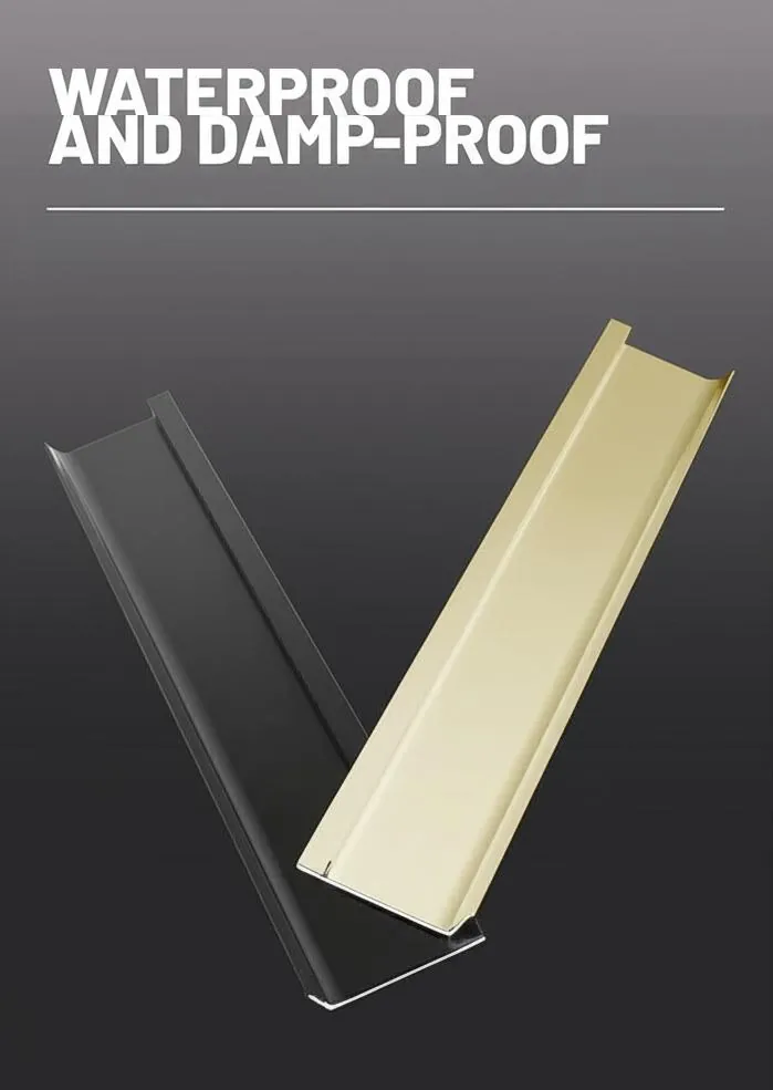 Case 6063 Aluminium Skirting Corners Brushed SilverGold 2.5M 016