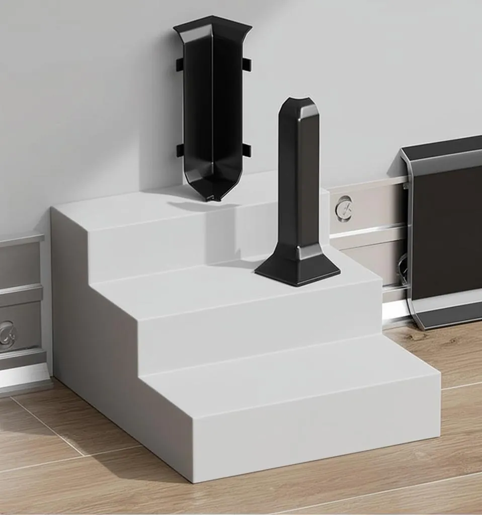 Case 6063 Aluminium Skirting Thickness 10mm Brushed SilverGoldBlack 008