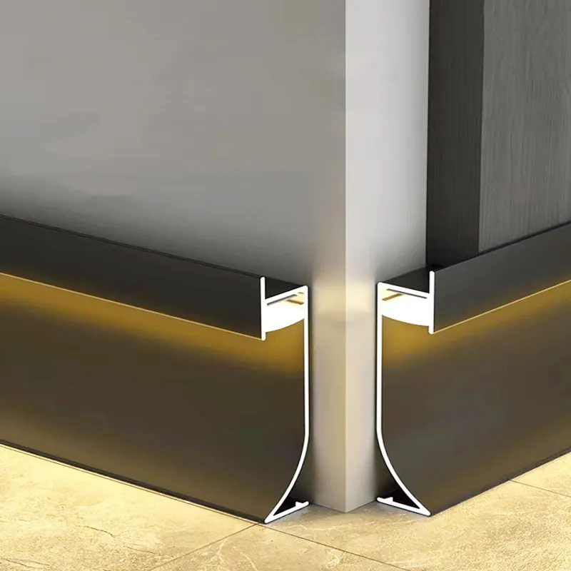 Case 6063 Aluminum Baseboard Brushed Silver 2.5M 002