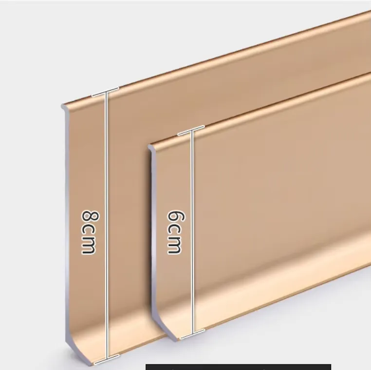 Case 6063 Aluminum Baseboard Molding Brushed Silver 2.5M 005