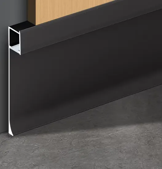 Case 6063 Aluminum Baseboard Molding Brushed Silver 2.5M 006
