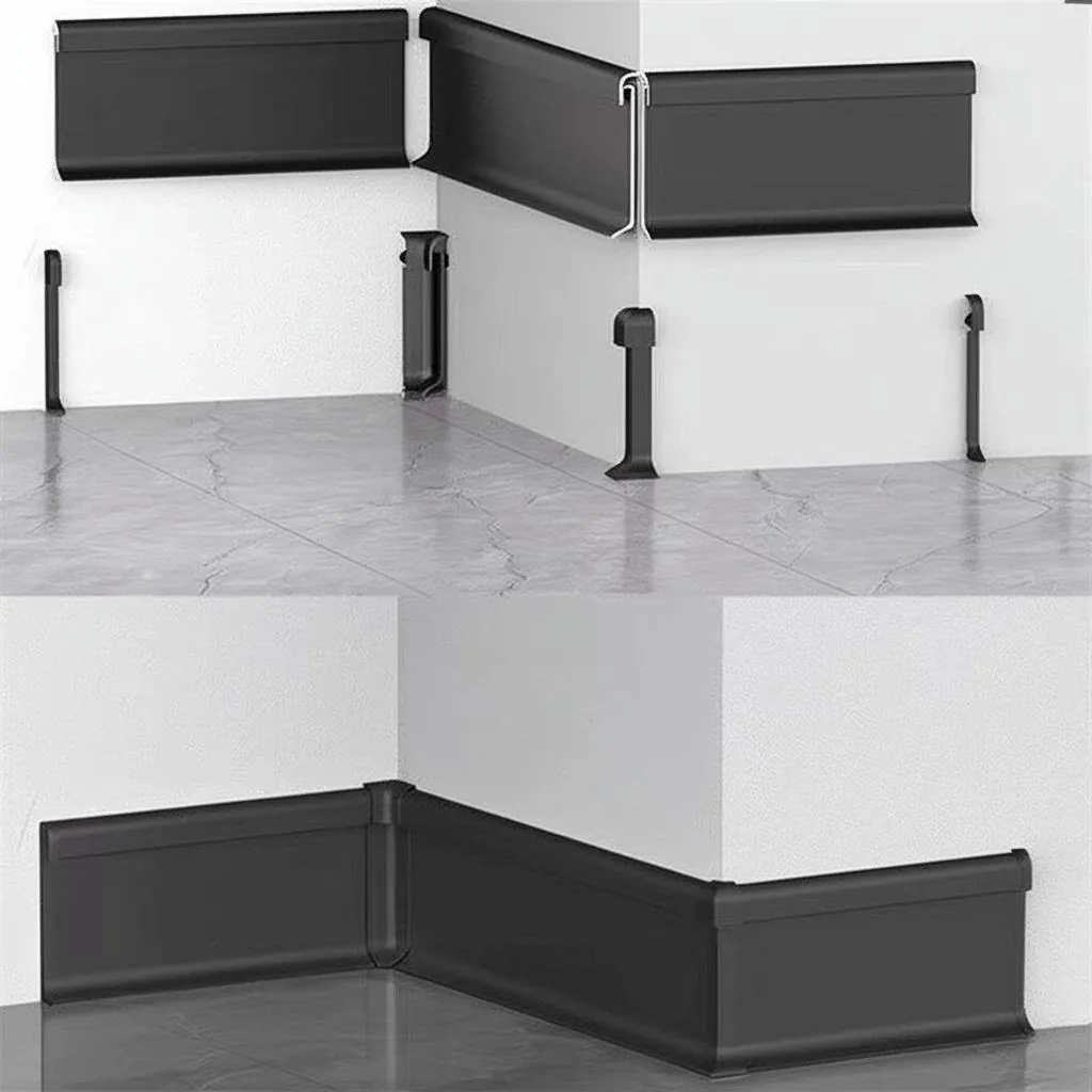 6063 Black Aluminium Skirting Brushed/Satin 2.5M 10 Case 6063 Black Aluminium Skirting BrushedSatin 2.5M 004