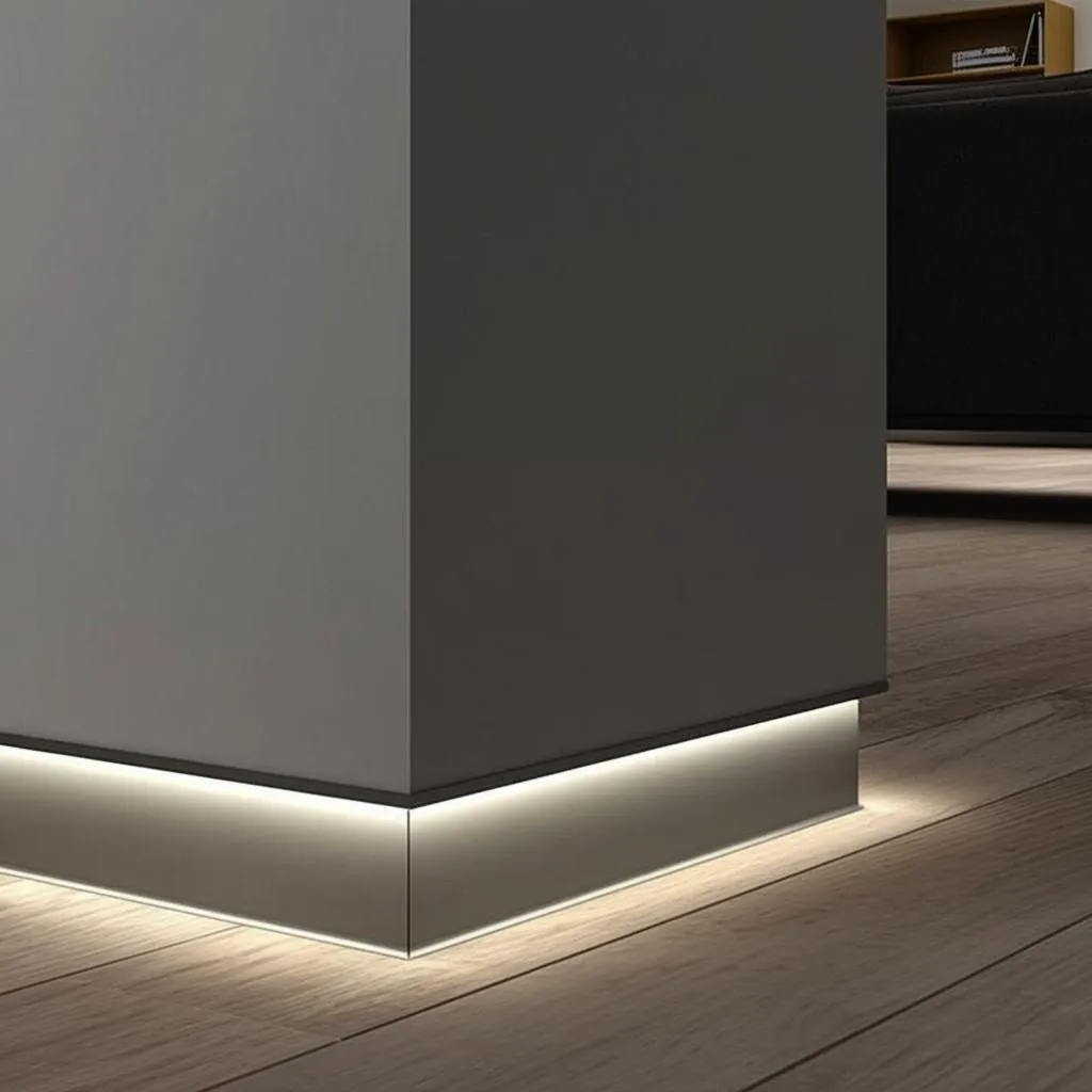 6063 Black Aluminium Skirting Brushed/Satin 2.5M 17 Case 6063 Black Aluminium Skirting BrushedSatin 2.5M 011