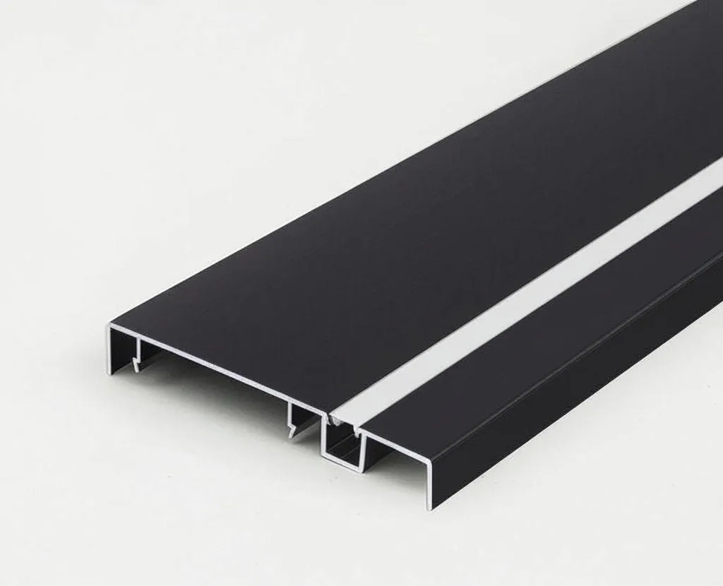 Case 75mm Aluminium Skirting Price 6063 Brushed SilverBlack 2.5M 010