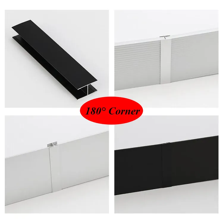 Case Aluminum Baseboard Flush 6063 Brushed Silver 2.5M 007
