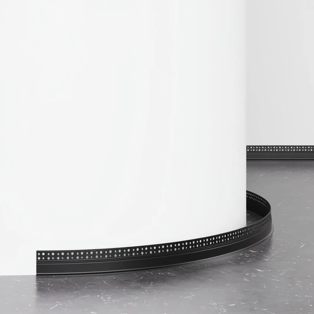 Case Brushed Aluminium Skirting Boards 6063 Silver 2.4M Brushed Finish 003