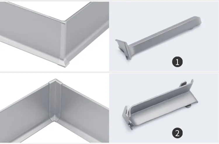 Case Brushed Aluminum Baseboards 6063 Silver 2.5M 005