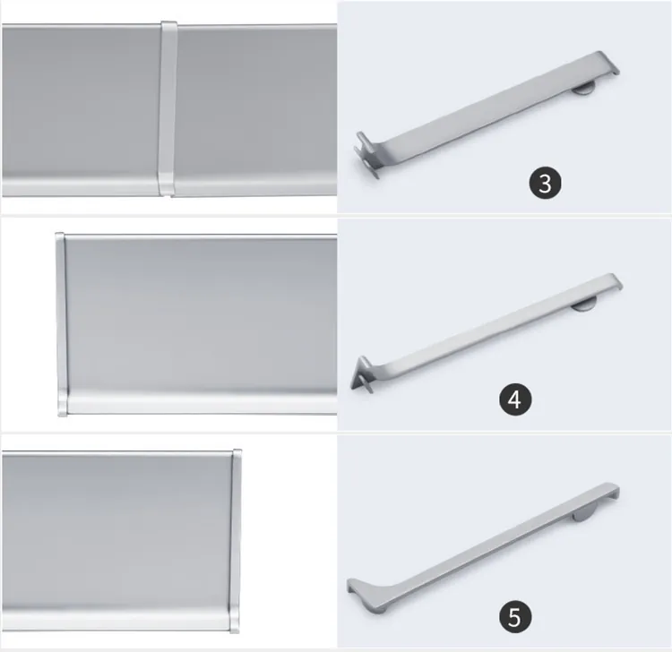 Case Brushed Aluminum Baseboards 6063 Silver 2.5M 006