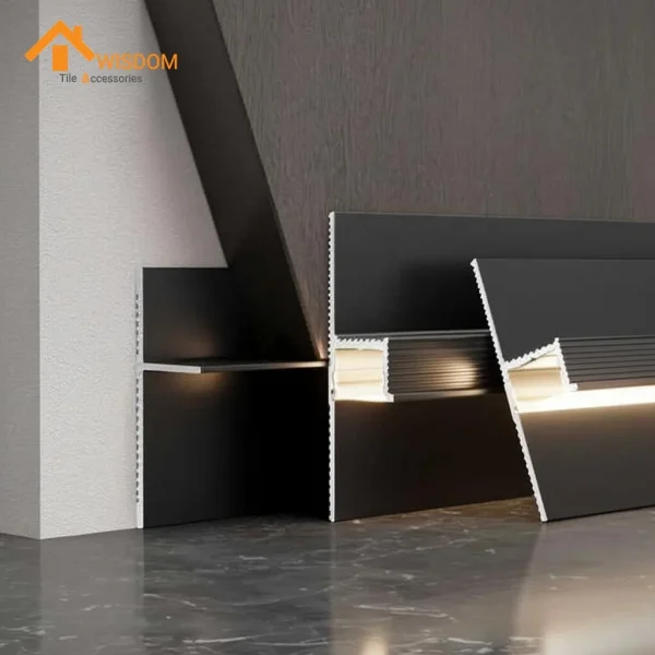 Commercial Skirting Aluminium 6063 Brushed Silver 2.5M