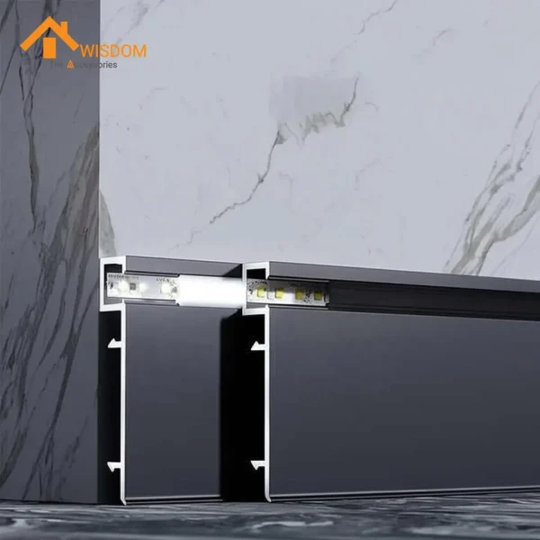 Gold Aluminum Baseboard 6063 Brushed 2.5M