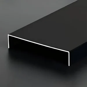 Aluminum U Channel Sizes 12mm Leg x 60mm OD - High Gloss