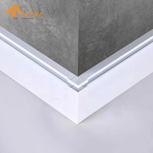 White Aluminium Skirting 6063 Brushed 2.5M