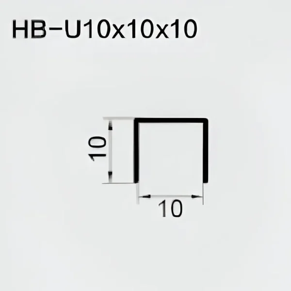 Aluminum U-Channel 10mm Leg x 10mm OD - Matte