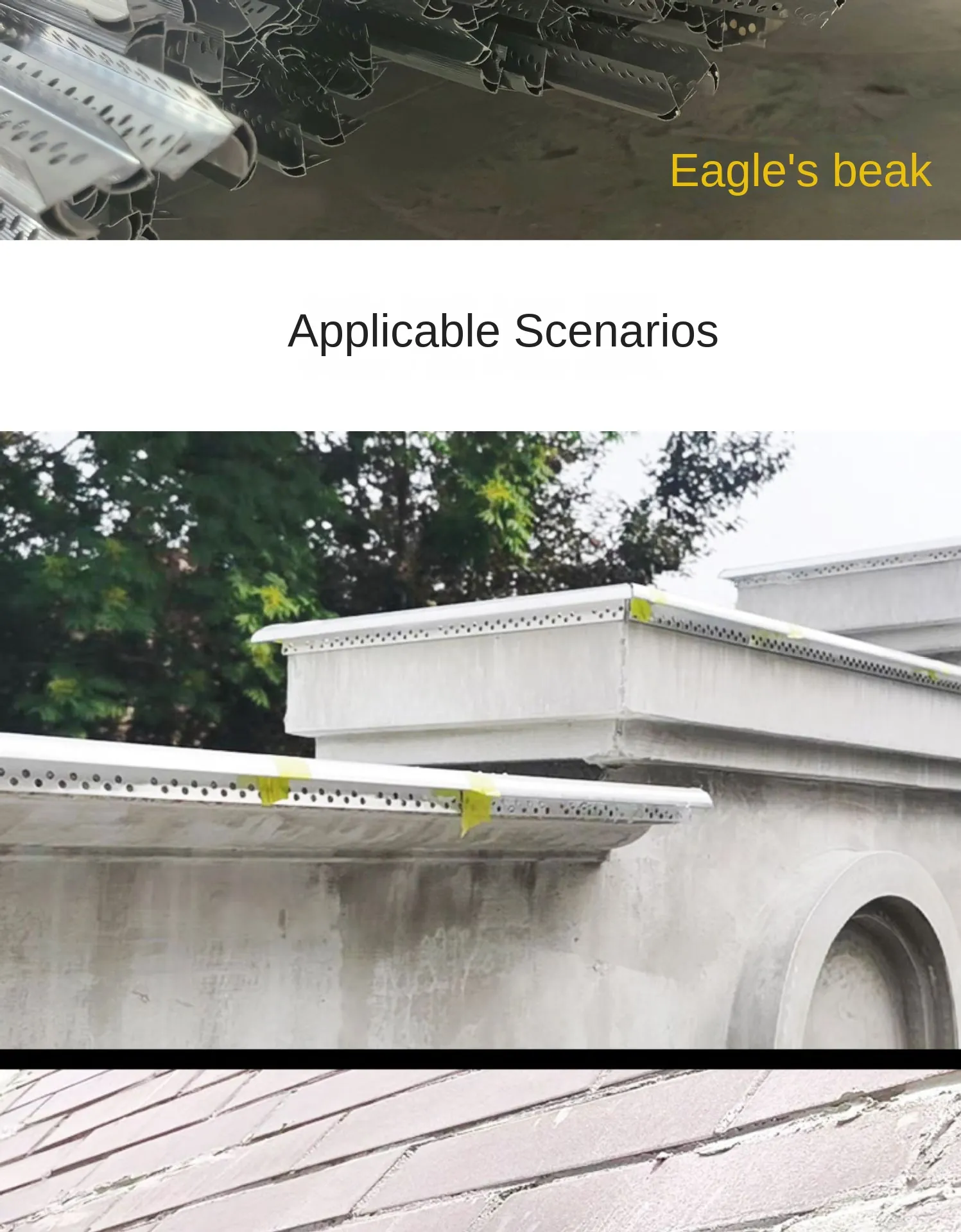 Aluminum Drip Edge 6063 for Roof Water Drainage 14 Case Aluminum Drip Edge 6063 for Roof Water Drainage 008